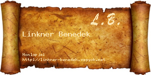 Linkner Benedek névjegykártya