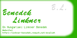 benedek linkner business card